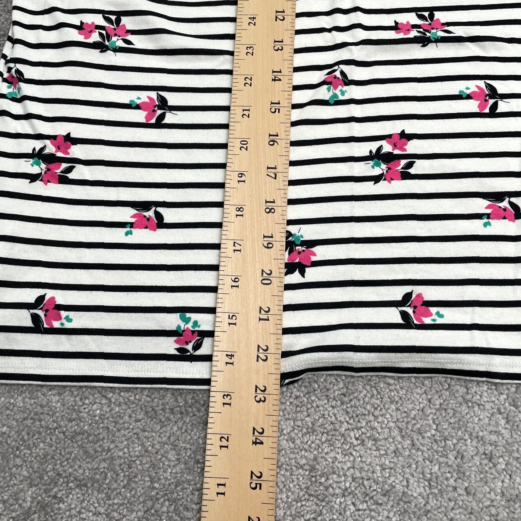 Croft & Barrow Croft & Barrow T-Shirt Womens P2XL Multicolor Striped Floral Casual Short Sleeve Knit Cotton Basic Tee Size XXL / US 16-18 / IT 52-54 - 6 Thumbnail