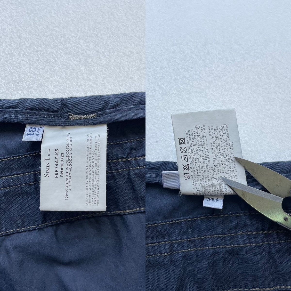 Armani Armani Jeans Vintage Baggy Cargo Pants Blue Rare Y2K Italy Size US 31 - 10 Thumbnail