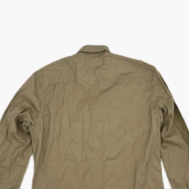 Burberry Burberry Burberry Beige Logo Embroidered Long Sleeve Shirt Size US L / EU 52-54 / 3 - 3 Thumbnail
