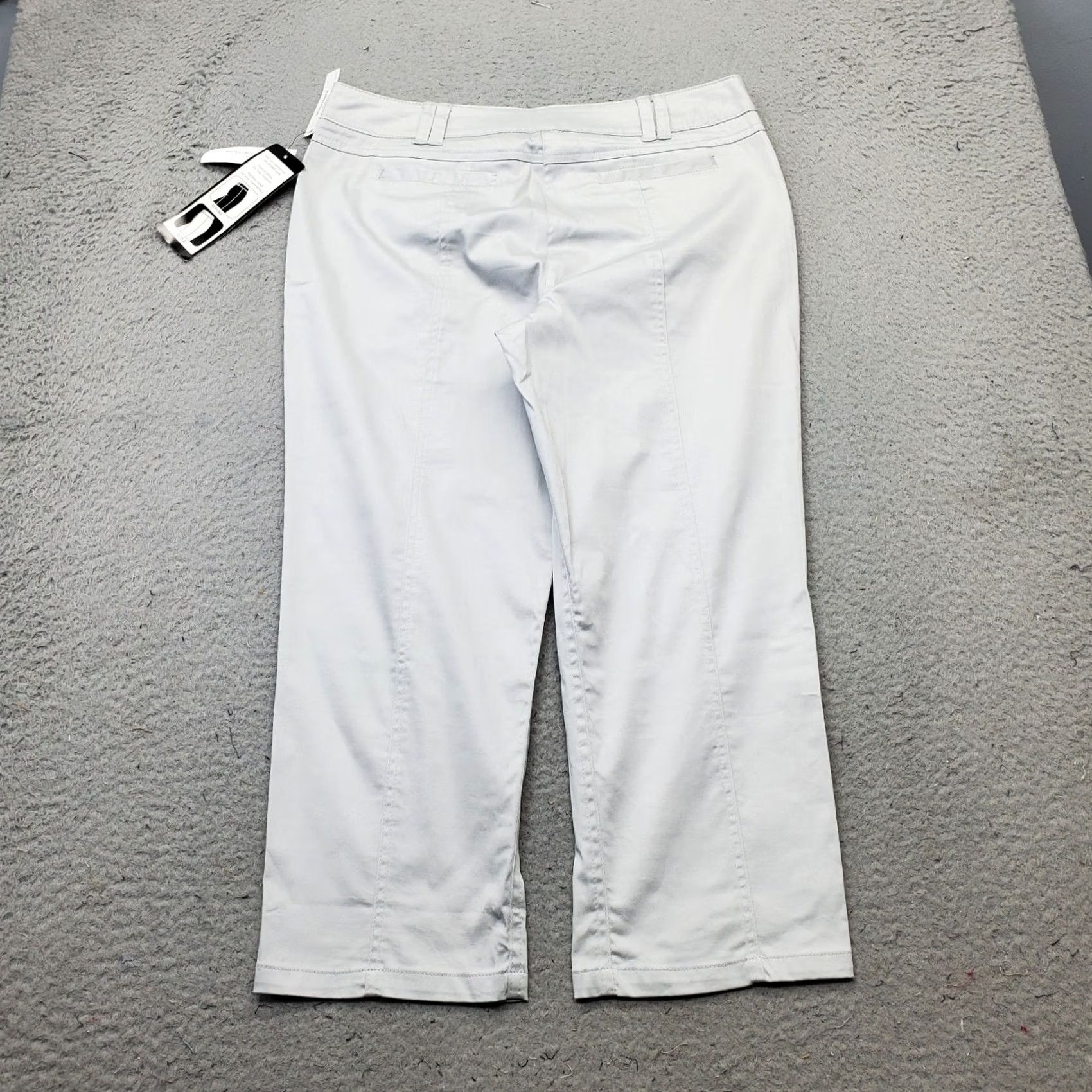 Sandro Sandro Sportswear Crop Pants Womens 12 Gray Stretch Flat Front Double Belt Loops Size 34" / US 12 / IT 48 - 2 Thumbnail