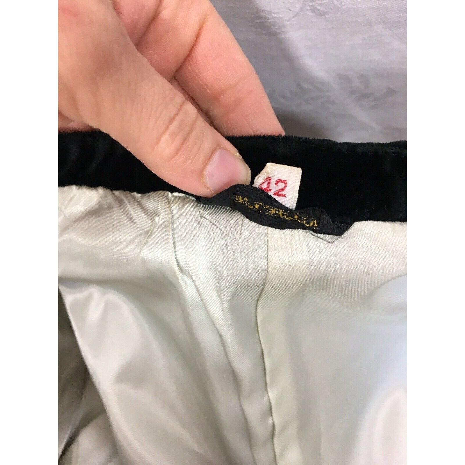Other Vintage 50 60's Bespoke Men's Black VELVET Prom Sport Coat F Size 40R - 6 Thumbnail