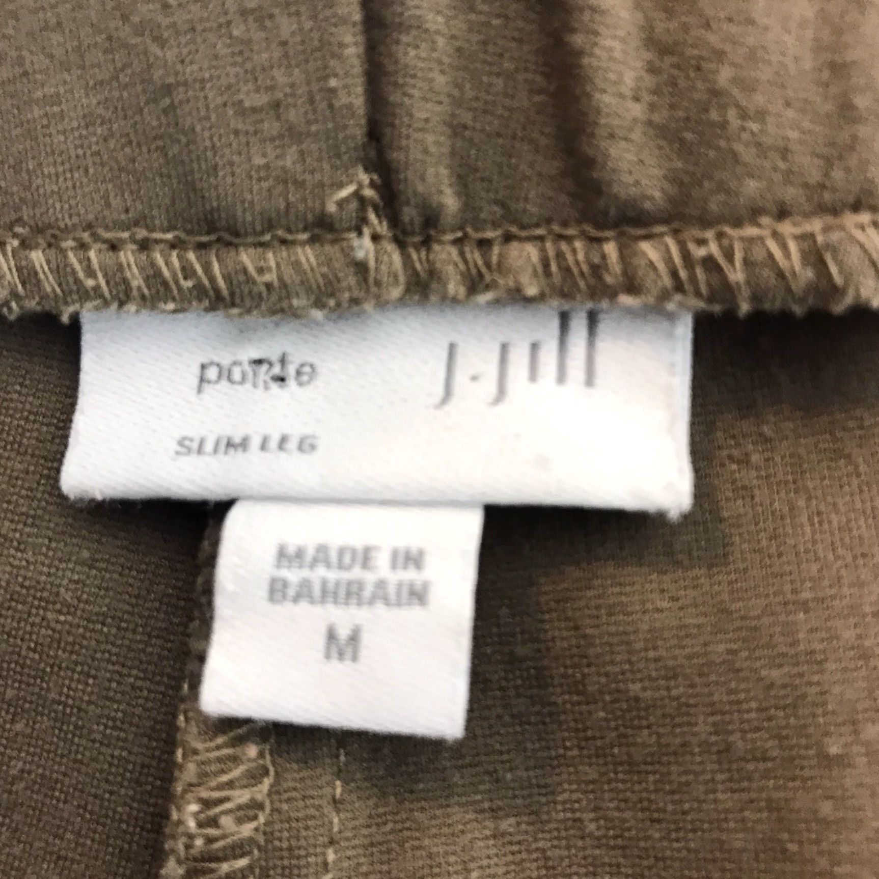 J. Jill VINTAGE J. Jill Skinny Pants Women Medium Brown Knit Trousers Casual Travel Workwear Elastic Waist Size 32" / US 10 / IT 46 - 7 Thumbnail
