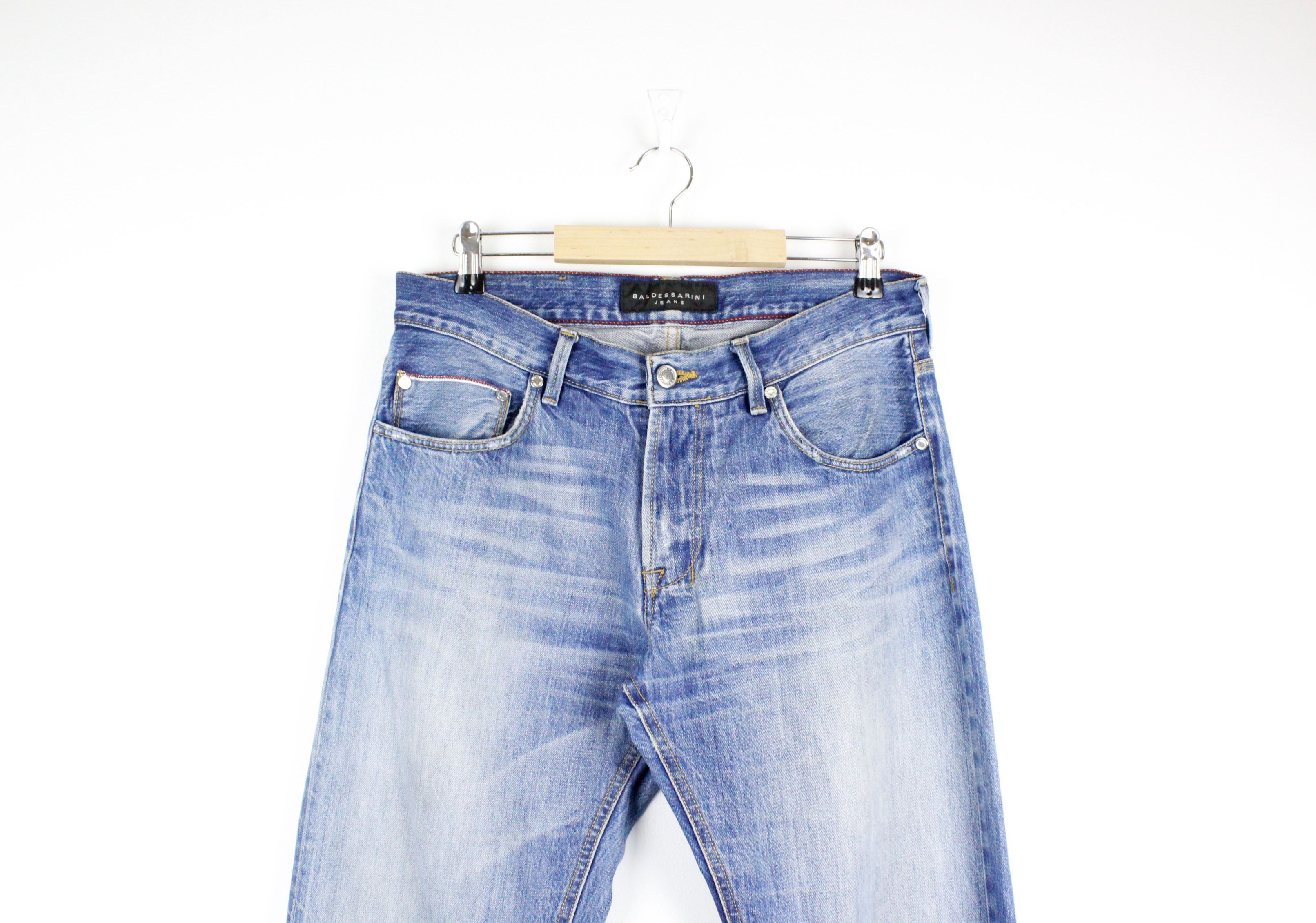 Baldessarini × Self Edge Baldessarini Washed Blue Jeans Selvedge Denim Pants Size US 33 - 2 Thumbnail