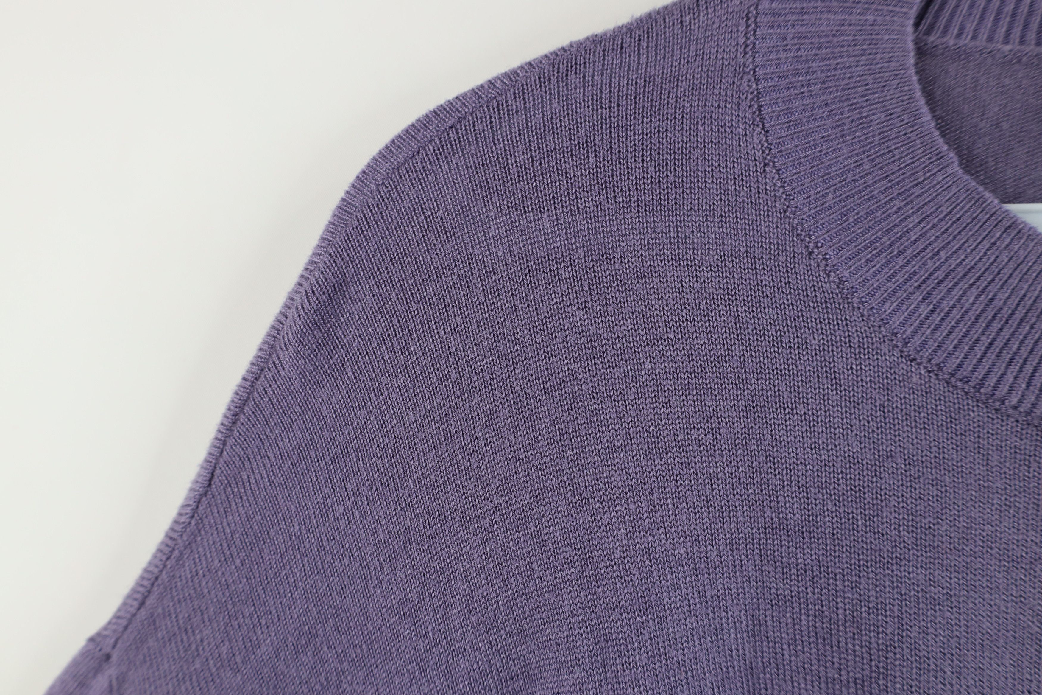 Magaschoni × Vintage Magaschoni Blank Lightweight Cropped Knit Sweater Purple Size M / US 6-8 / IT 42-44 - 5 Thumbnail