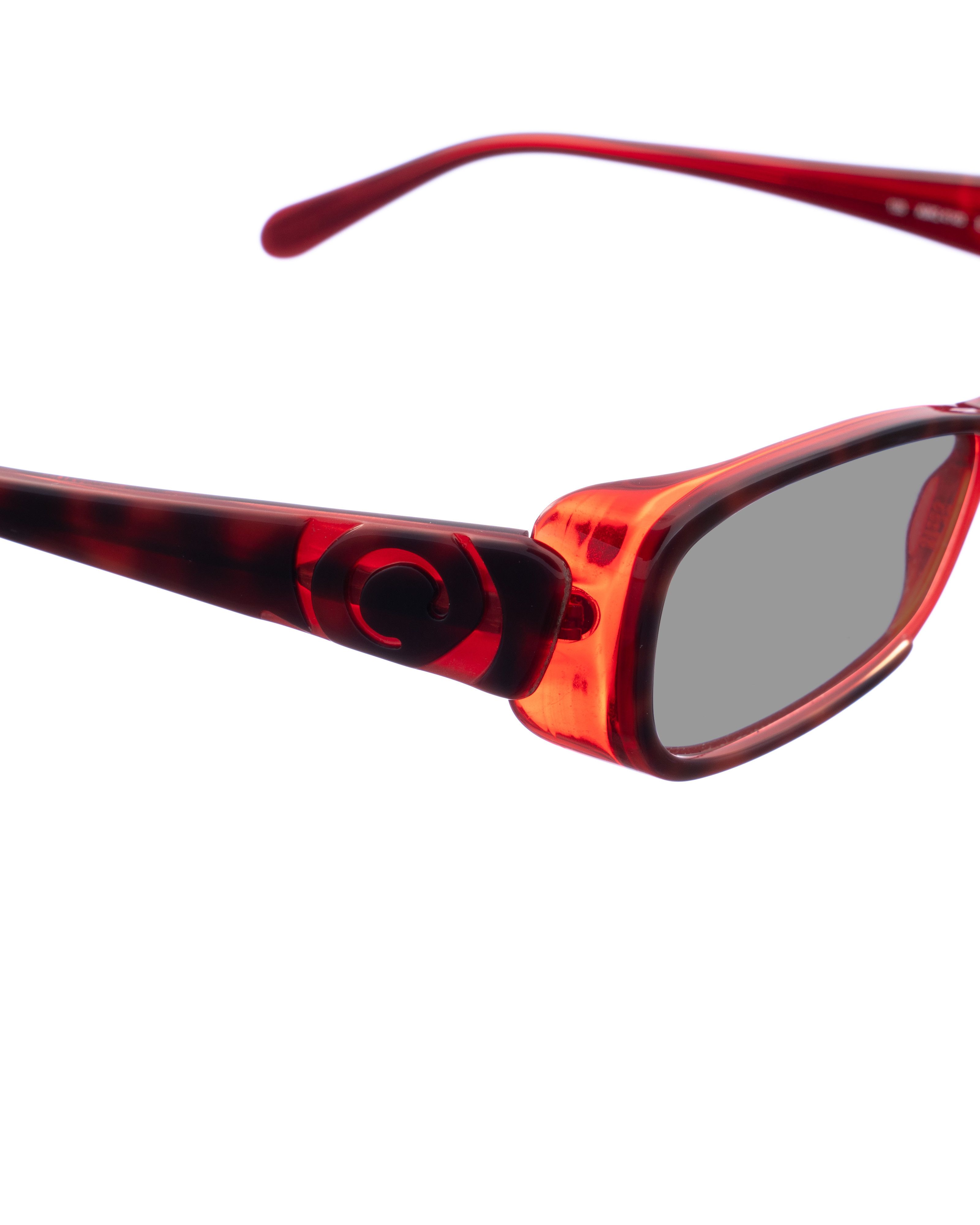 Alexander McQueen Alexander McQueen '90s Red Clear Cat-Eye Sunglasses Size ONE SIZE - 3 Thumbnail