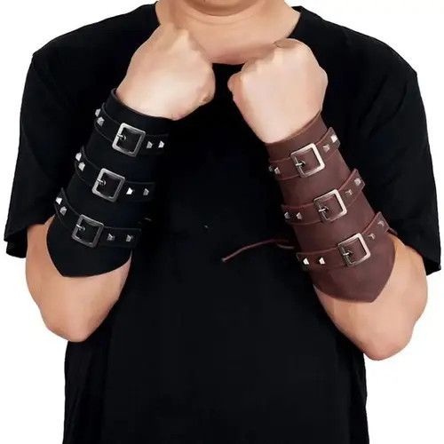 Jewelry Leather Armor Arm Gauntlet Wristband Size ONE SIZE - 1 Thumbnail