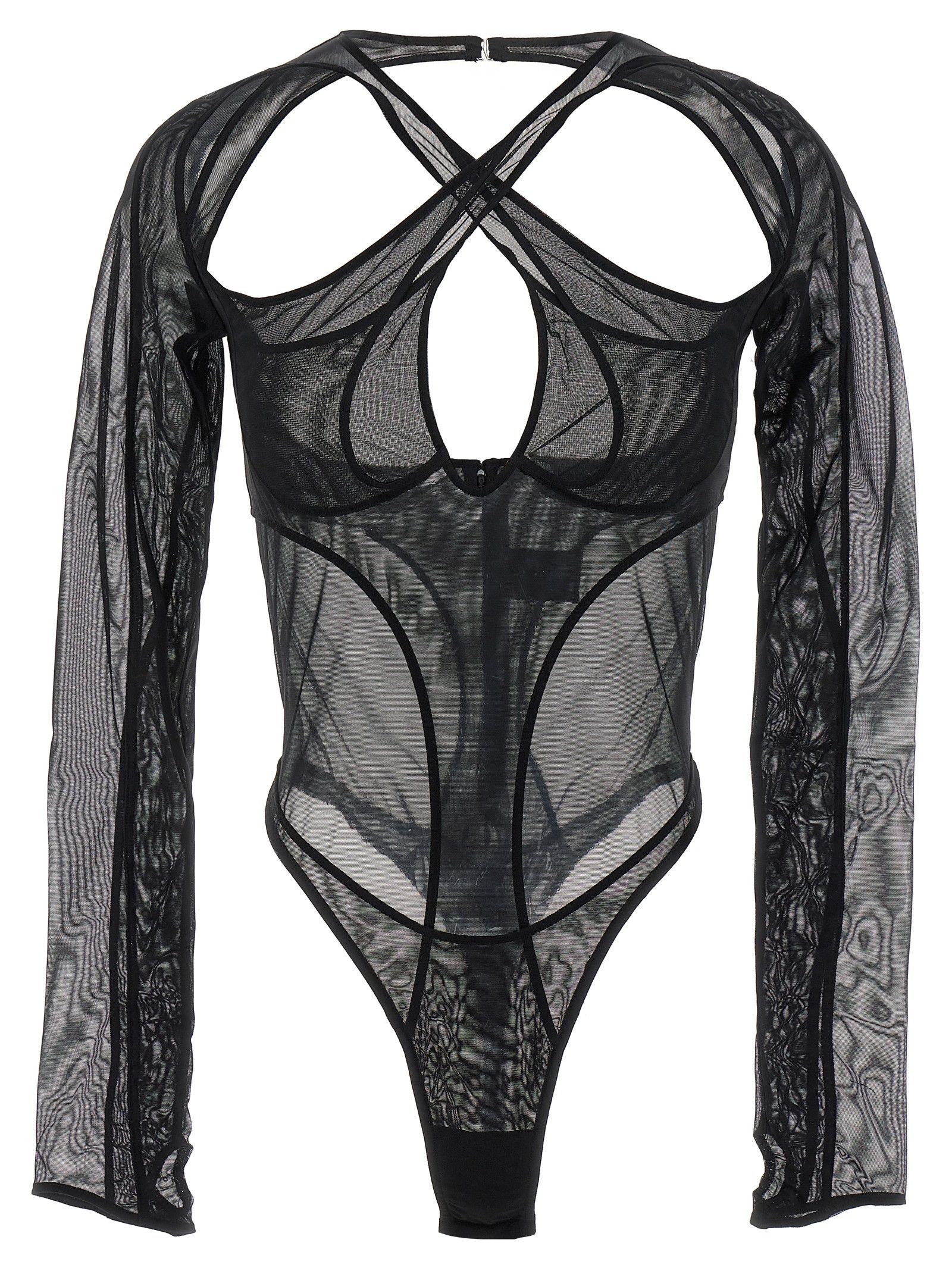 Mugler 'Criss-Crossed Multi-Layer' Bodysuit Size ONE SIZE - 1 Thumbnail