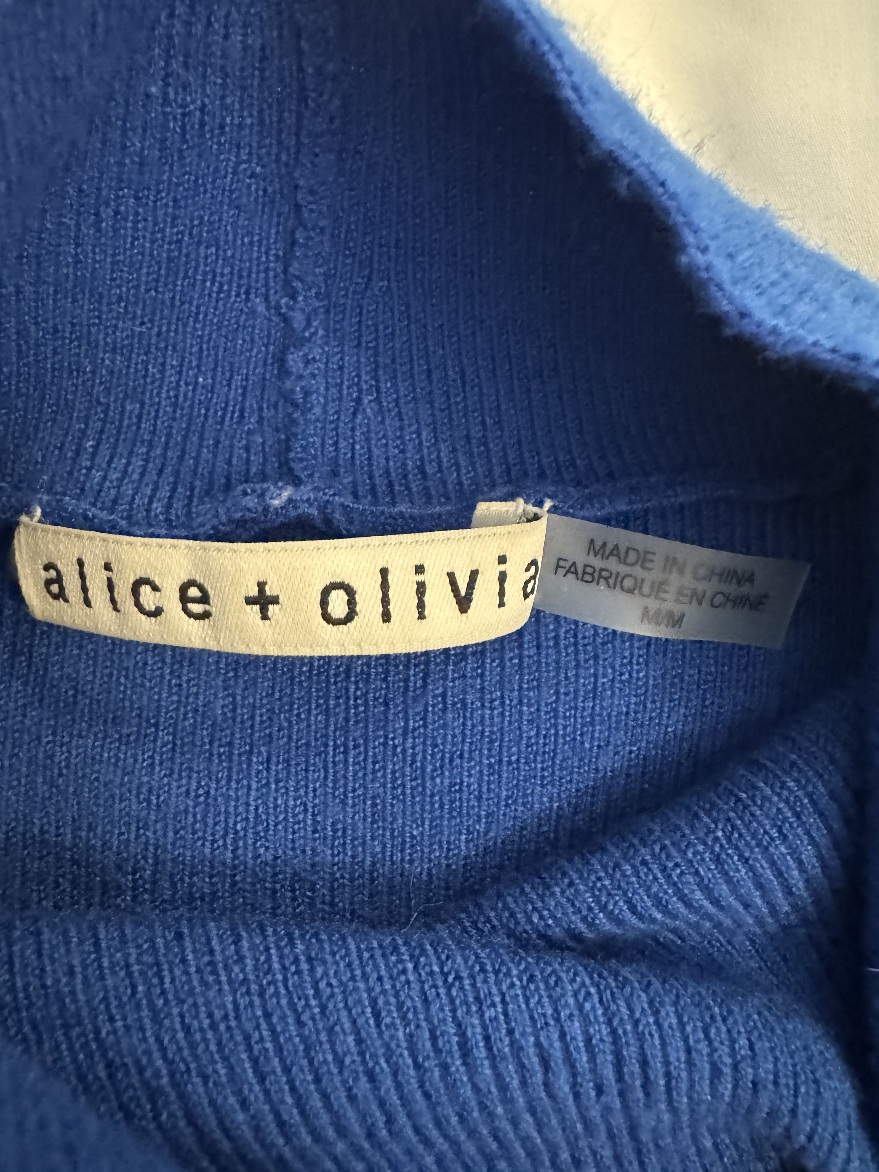 Alice + Olivia Alice + Olivia Ciara Mock Neck Pullover Sweater - Royal Blue Size M / US 6-8 / IT 42-44 - 6 Thumbnail