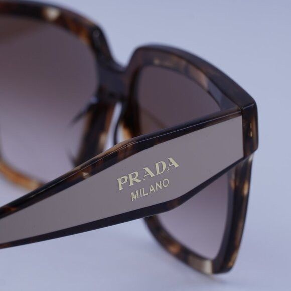 Prada Prada PR24ZSF 07R0A6 Sunglasses Caramel Havana Square Frame Size ONE SIZE - 6 Thumbnail