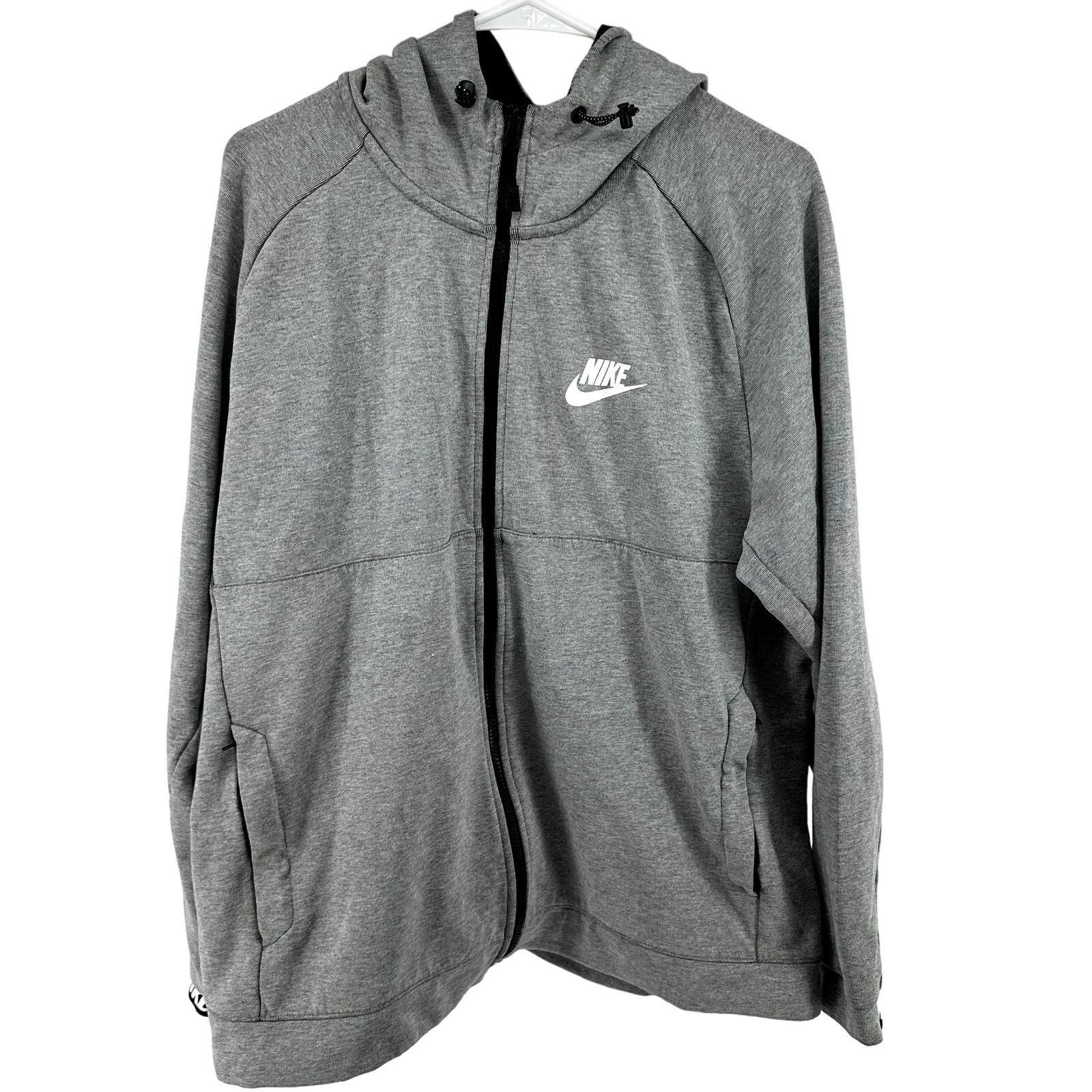 Nike Nike Advance 15 Full Zip Hoodie Jacket Pockets Fleece Gray Grailed