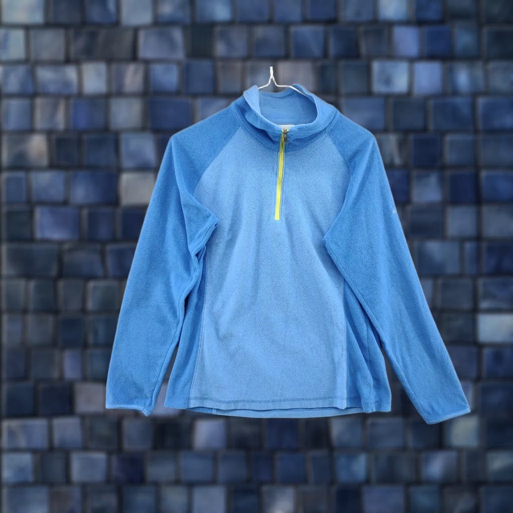 Vintage Columbia Pullover Fleece 1/4 Zip Long Sleeve Lightweight Jacket Women's M Blue Polyester Size M / US 6-8 / IT 42-44 - 1 Thumbnail