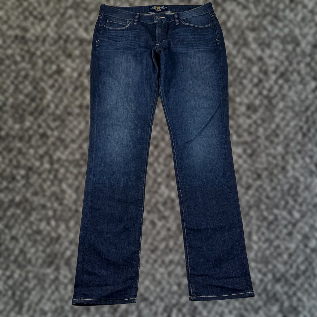 Lucky Brand Lucky Brand Lola Skinny Jeans Womens 12 Dark Blue Jeans Size 34" / US 12 / IT 48 - 1 Thumbnail