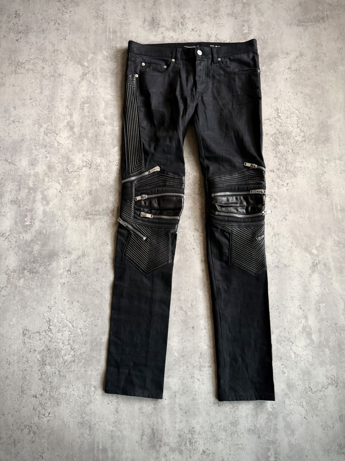 Saint Laurent Paris SLP D04 Zipped Biker Jeans | Grailed