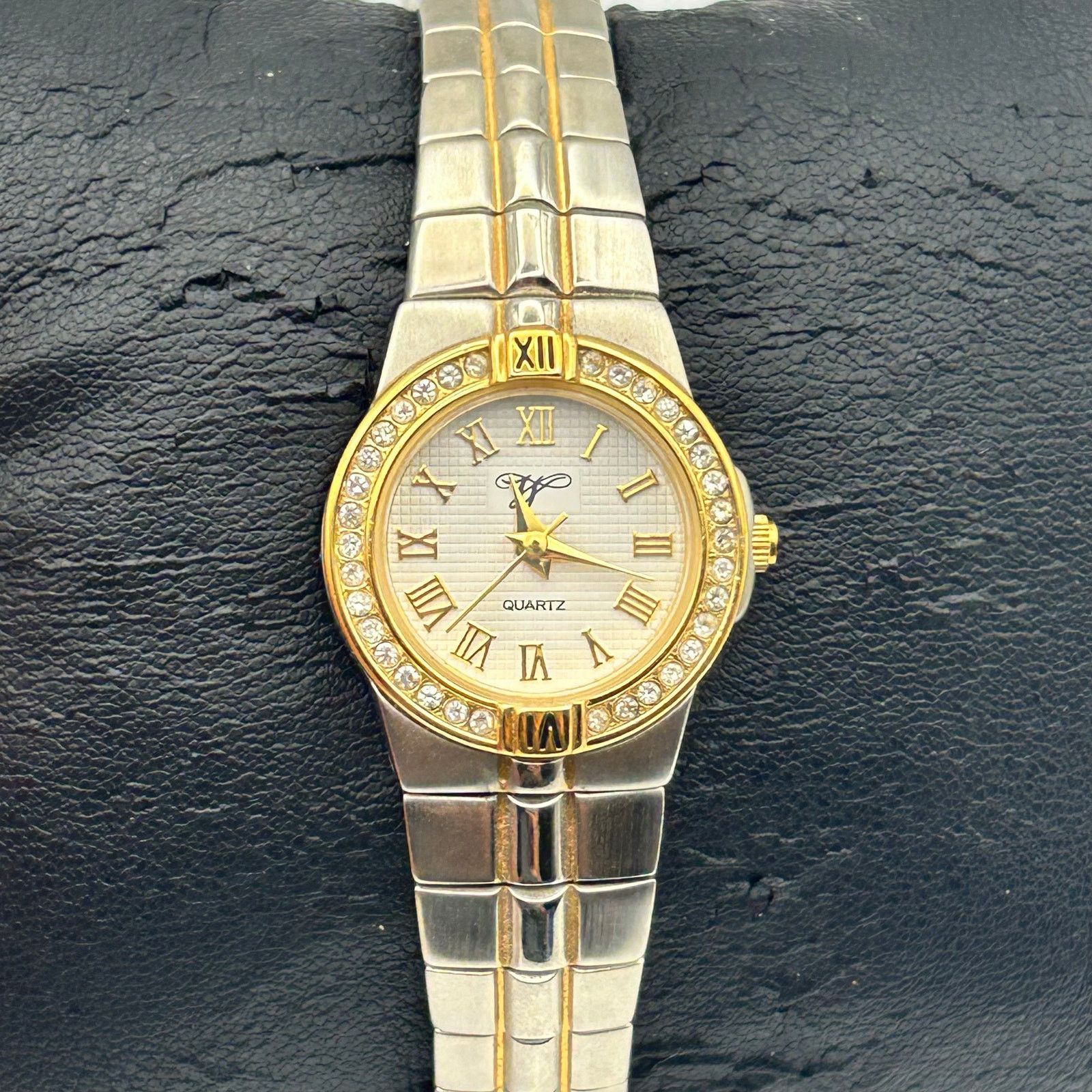 Worthington Worthington Two Tone Crystal Bezel Women’s Quartz Watch Size ONE SIZE - 1 Thumbnail