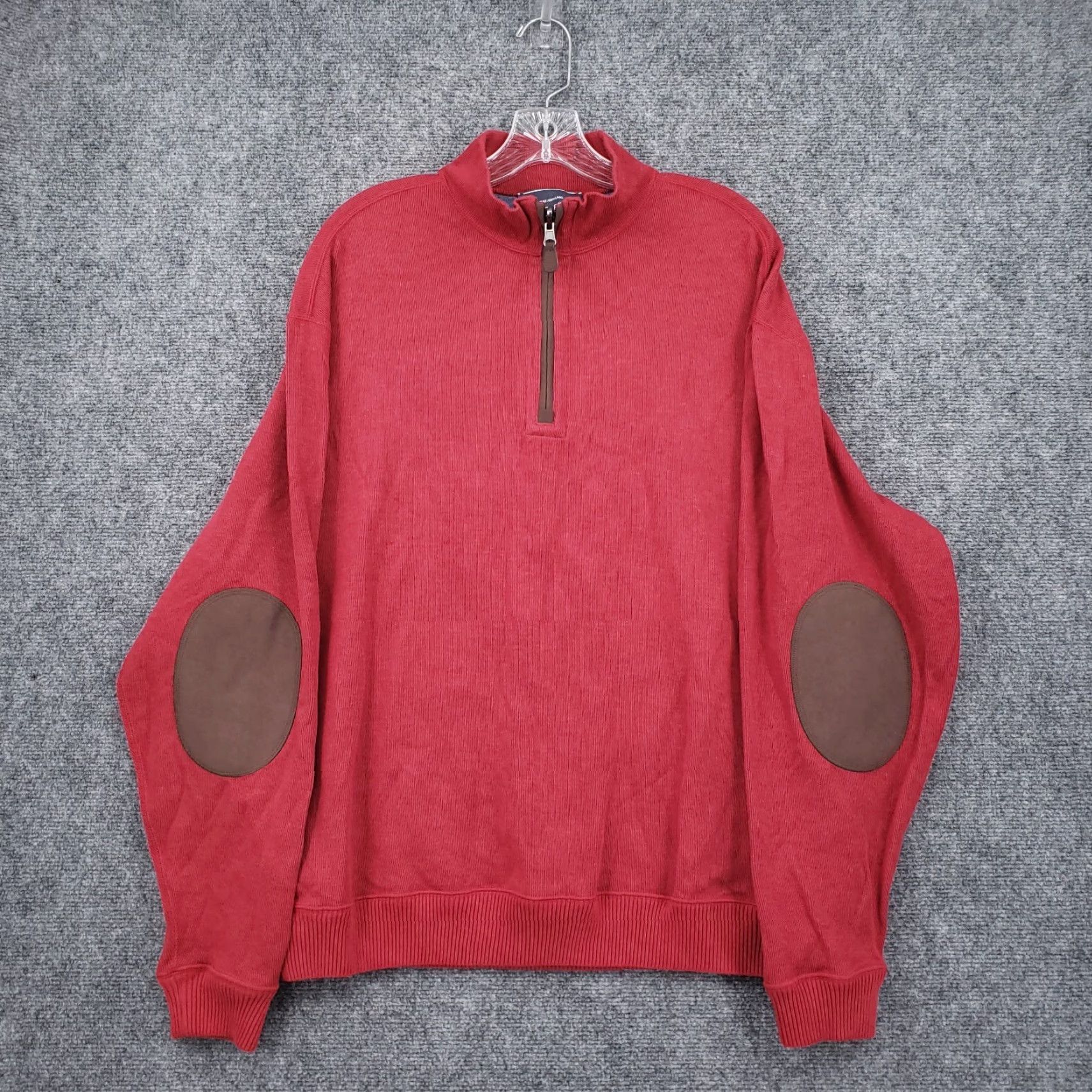 Cremieux Cremieux Sweater Mens XL Red 1/4 Zip Pullover Knit Mock Neck Long Sleeve Zipper (Wait: This seems wrong) Size US XL / EU 56 / 4 - 2 Thumbnail