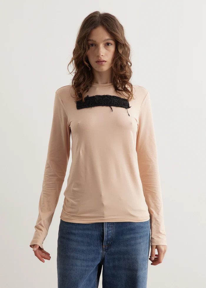 Y/Project Beige Second Skin Long Sleeve Top Size L / US 10 / IT 46 - 3 Thumbnail