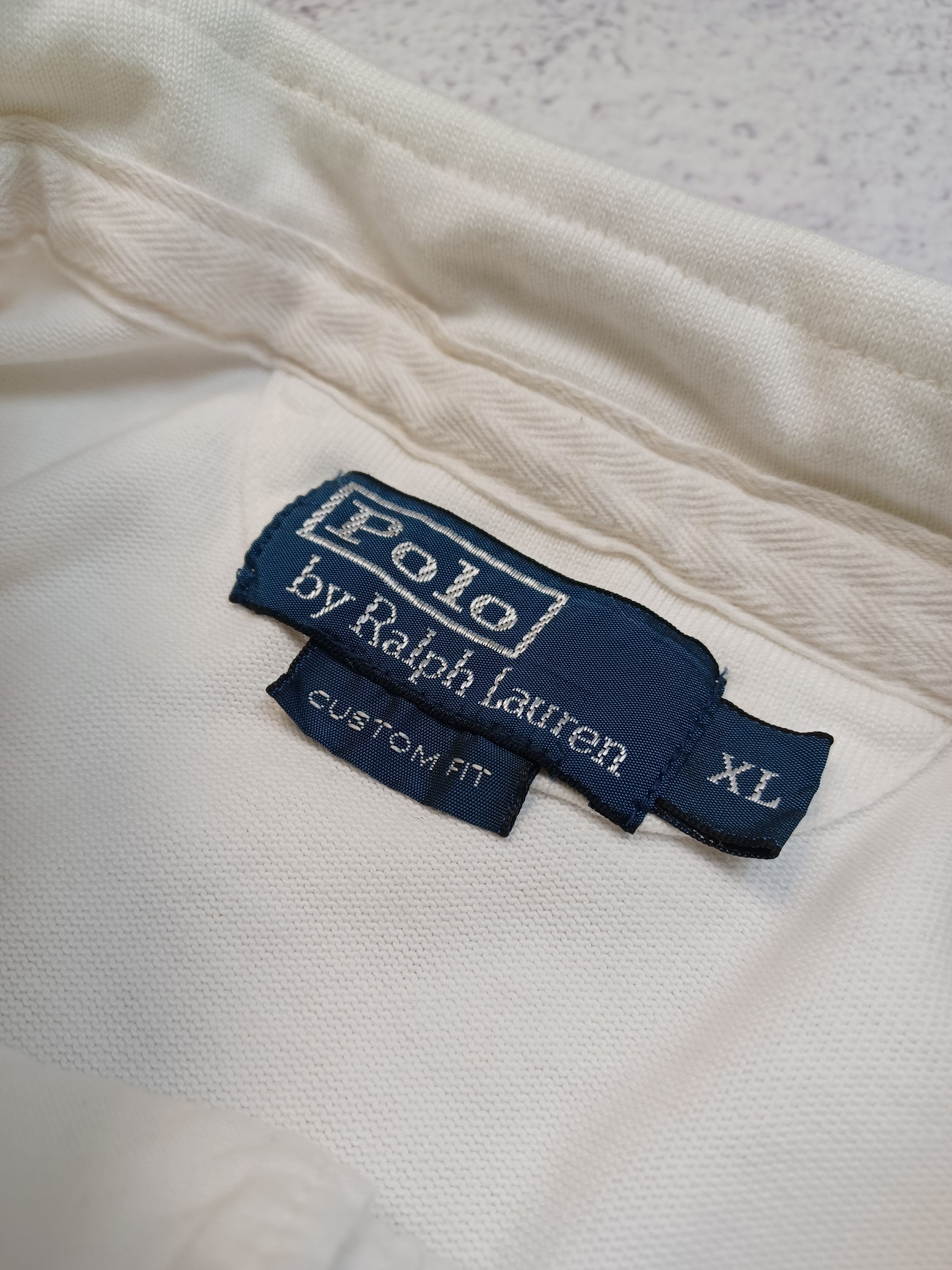 Polo Ralph Lauren Vintage 90s White Polo Ralph Lauren Regby Shirt Size US XL / EU 56 / 4 - 6 Thumbnail
