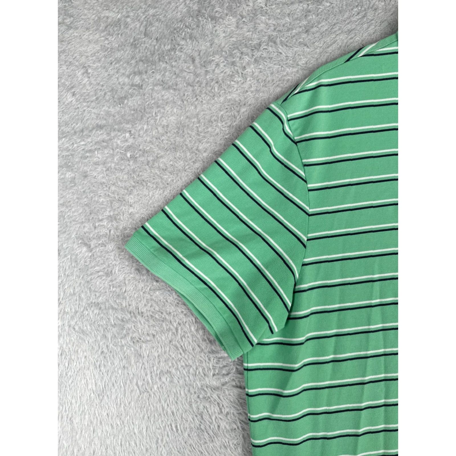 Ralph Lauren VINTAGE Ralph Lauren Polo Shirt Mens XL Green Stripe Cotton Knit Pony Golf Shirt BULL? Size US XL / EU 56 / 4 - 3 Thumbnail