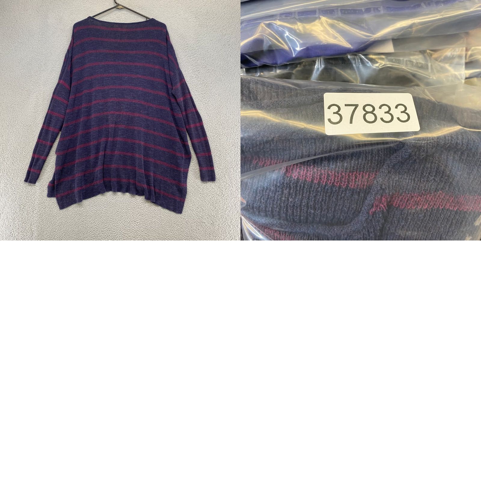 Free People Free People Sweater Womens Medium Oversized Slouchy Striped Navy Blue Beach Boho Pullover Casual Knit Stripe Knitwear Vintage: No Size M / US 6-8 / IT 42-44 - 9 Thumbnail