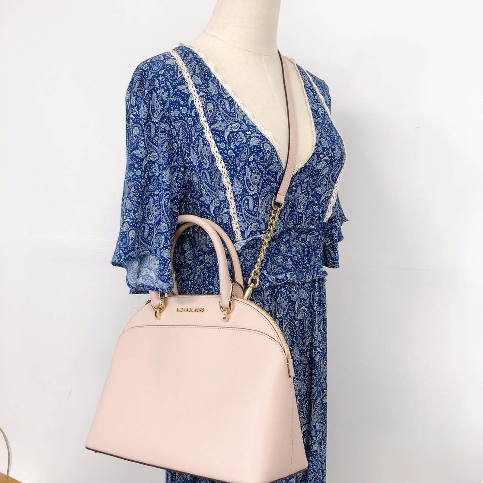 Michael Kors MICHAEL KORS 35H7GY3S3L Emmy LG Saffiano Leather Dome BALLET Size ONE SIZE - 1 Thumbnail
