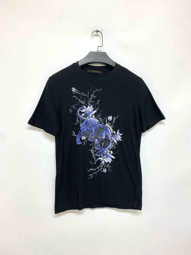 Louis Vuitton Louis Vuitton Black short-sleeved T-shirt | Grailed