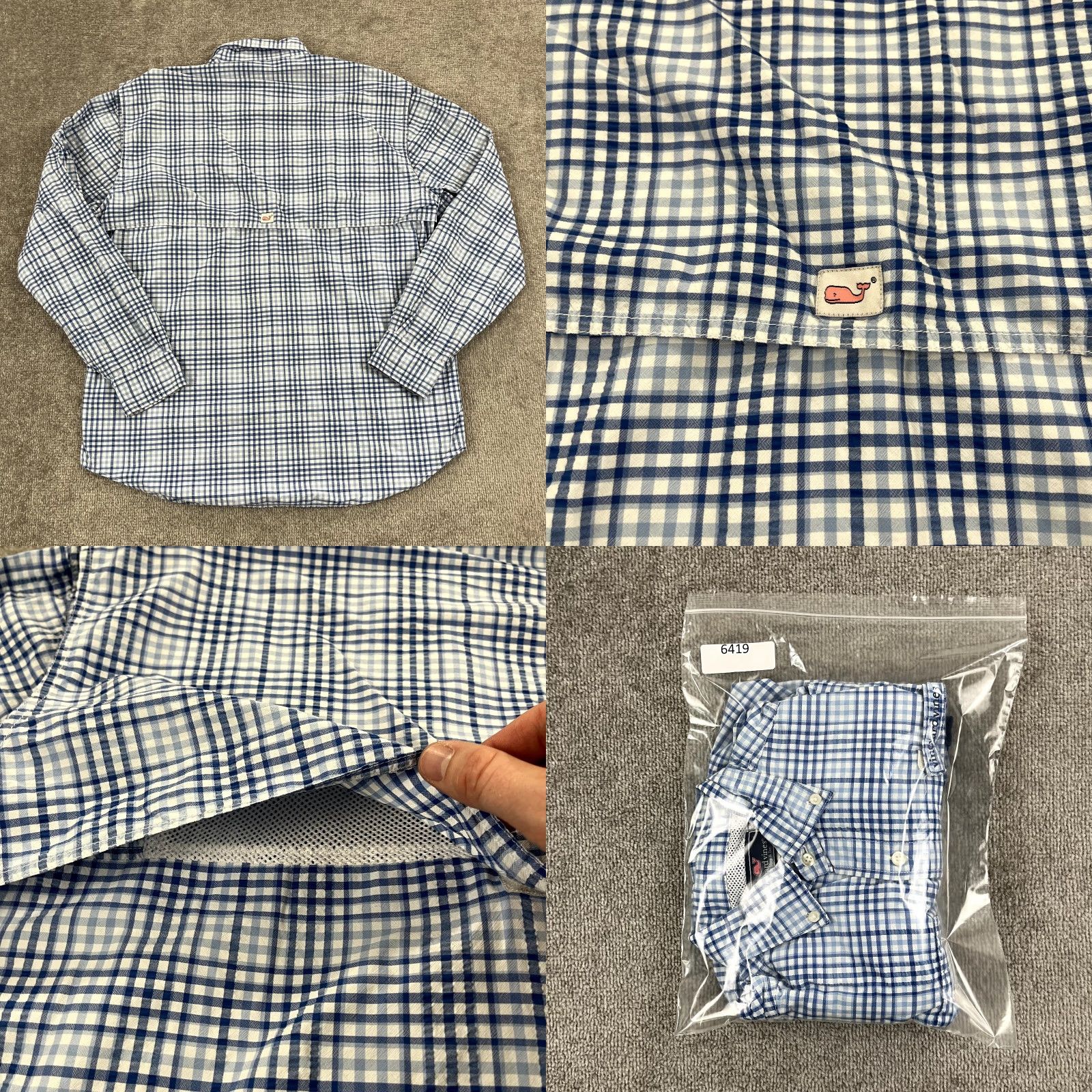 Vineyard Vines Vineyard Vines Shirt Mens M Plaid Harbor Button-Up L/S Navy Blue Multi-Color Size US M / EU 48-50 / 2 - 8 Thumbnail