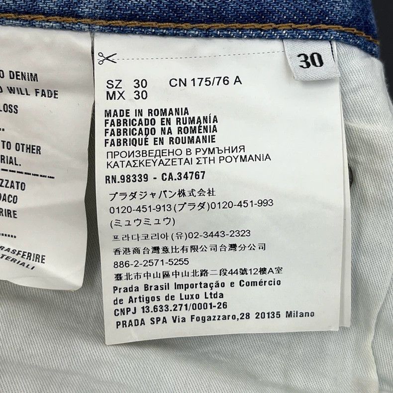 Prada Prada Blue metal triangle jeans 2502-Nextarrow Size US 30 / EU 46 - 7 Thumbnail