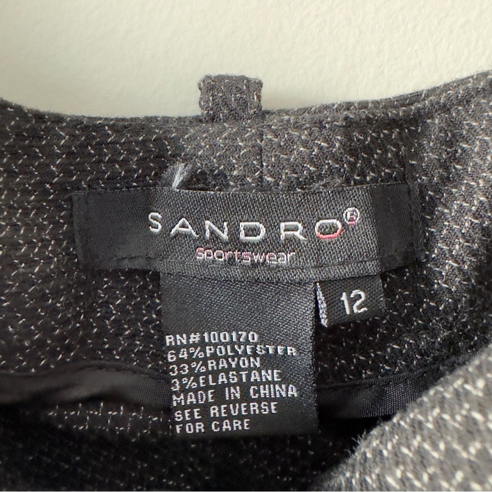 Sandro Sandro Business Casual Pants Houndstooth Work Career Office Size 34" / US 12 / IT 48 - 7 Thumbnail