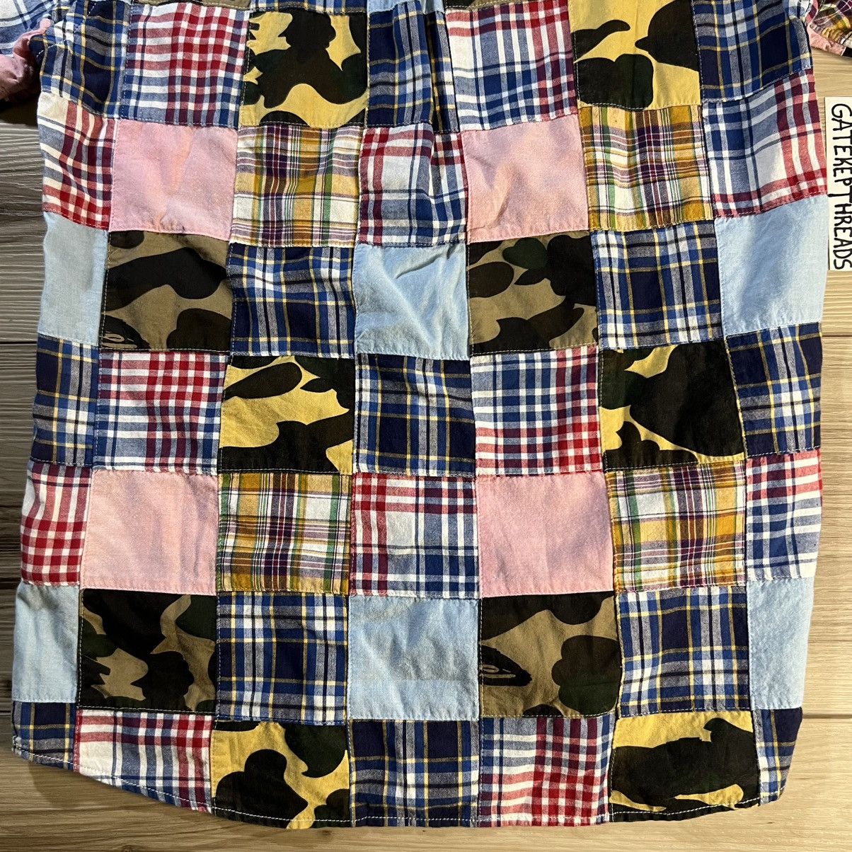Bape BAPE Camo Patchwork Short Sleeve Button Down Shirt Size US M / EU 48-50 / 2 - 21 Thumbnail