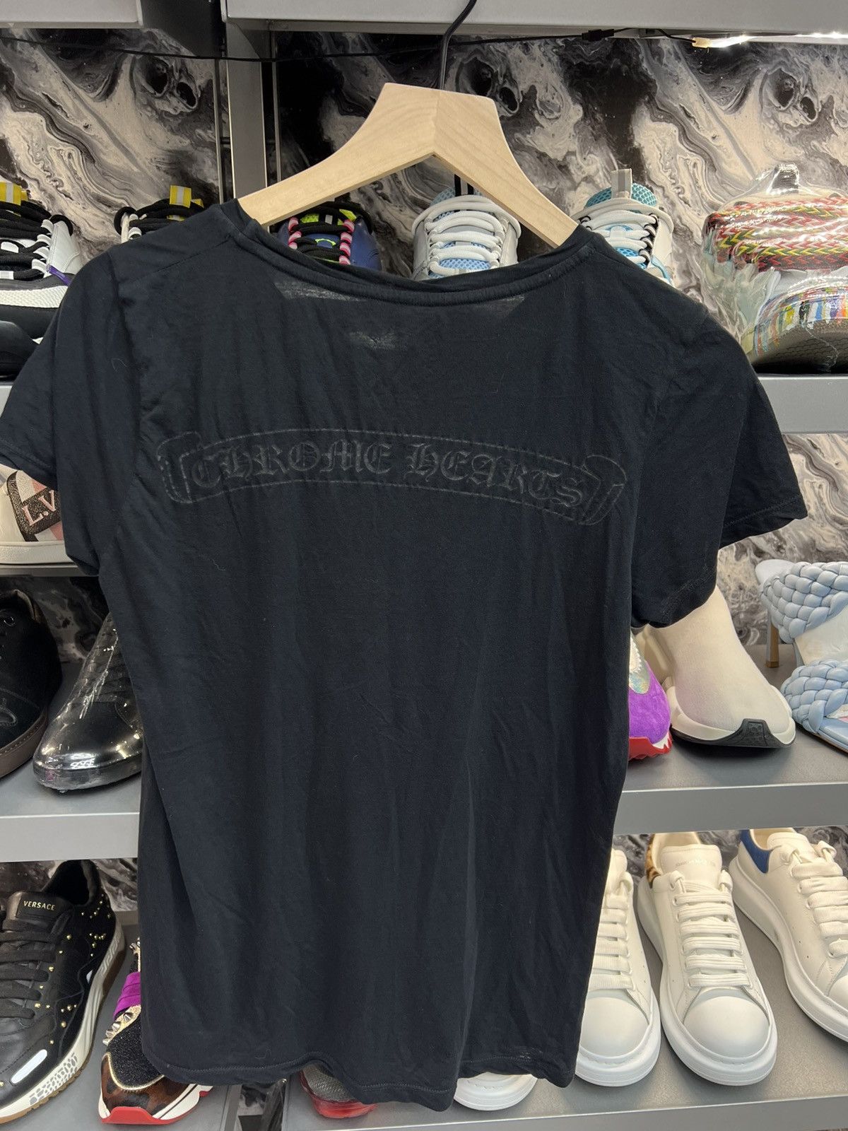 Chrome Hearts Chrome Hearts Black on Black Tee Size S / US 4 / IT 40 - 2 Thumbnail