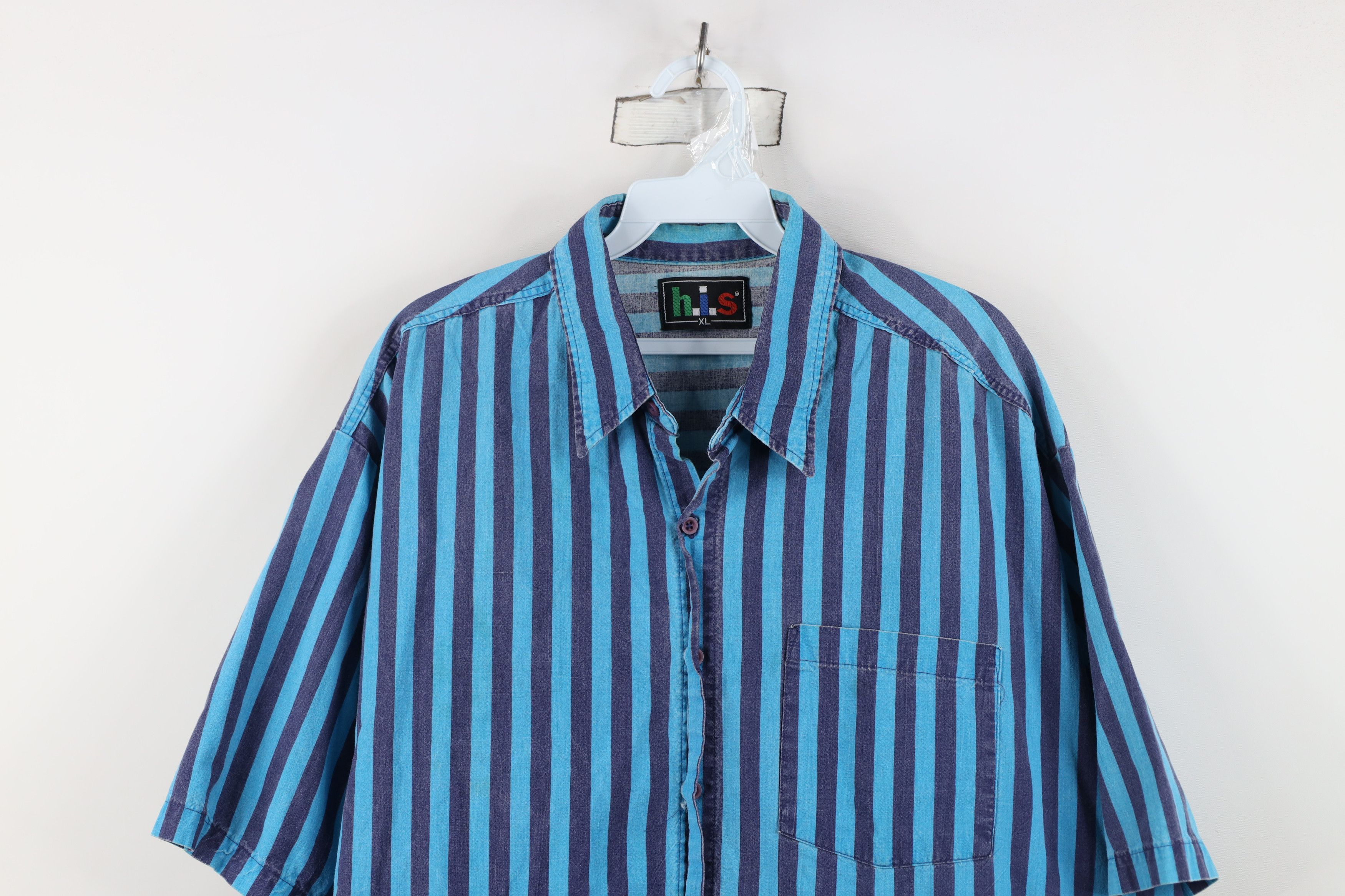Vintage Vintage 90s Streetwear Fit Striped Collared Button Shirt USA Size US XL / EU 56 / 4 - 2 Thumbnail