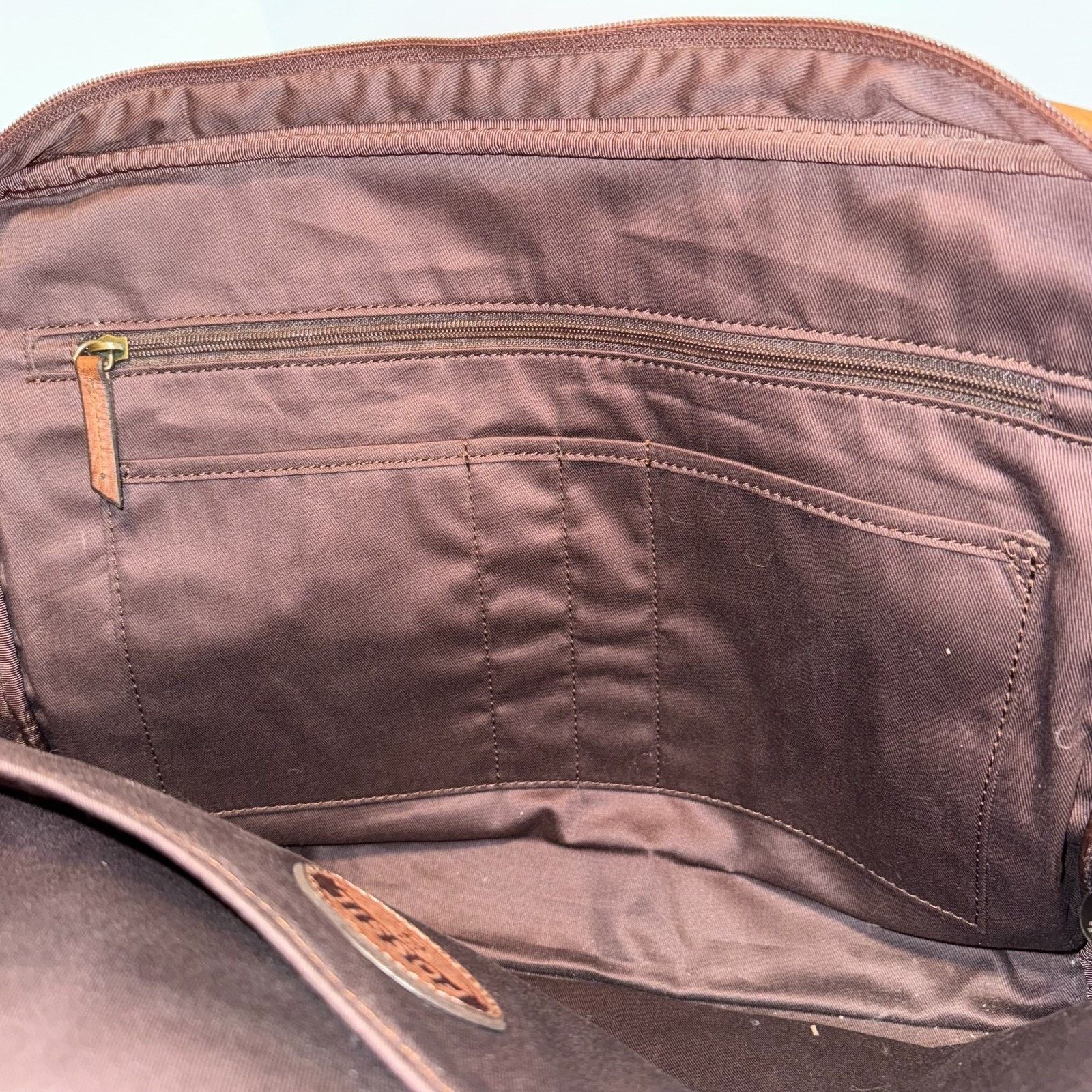 Fossil Fossil Vintage Brown Cow Hide Leather LaptopBriefcase Size ONE SIZE - 8 Thumbnail