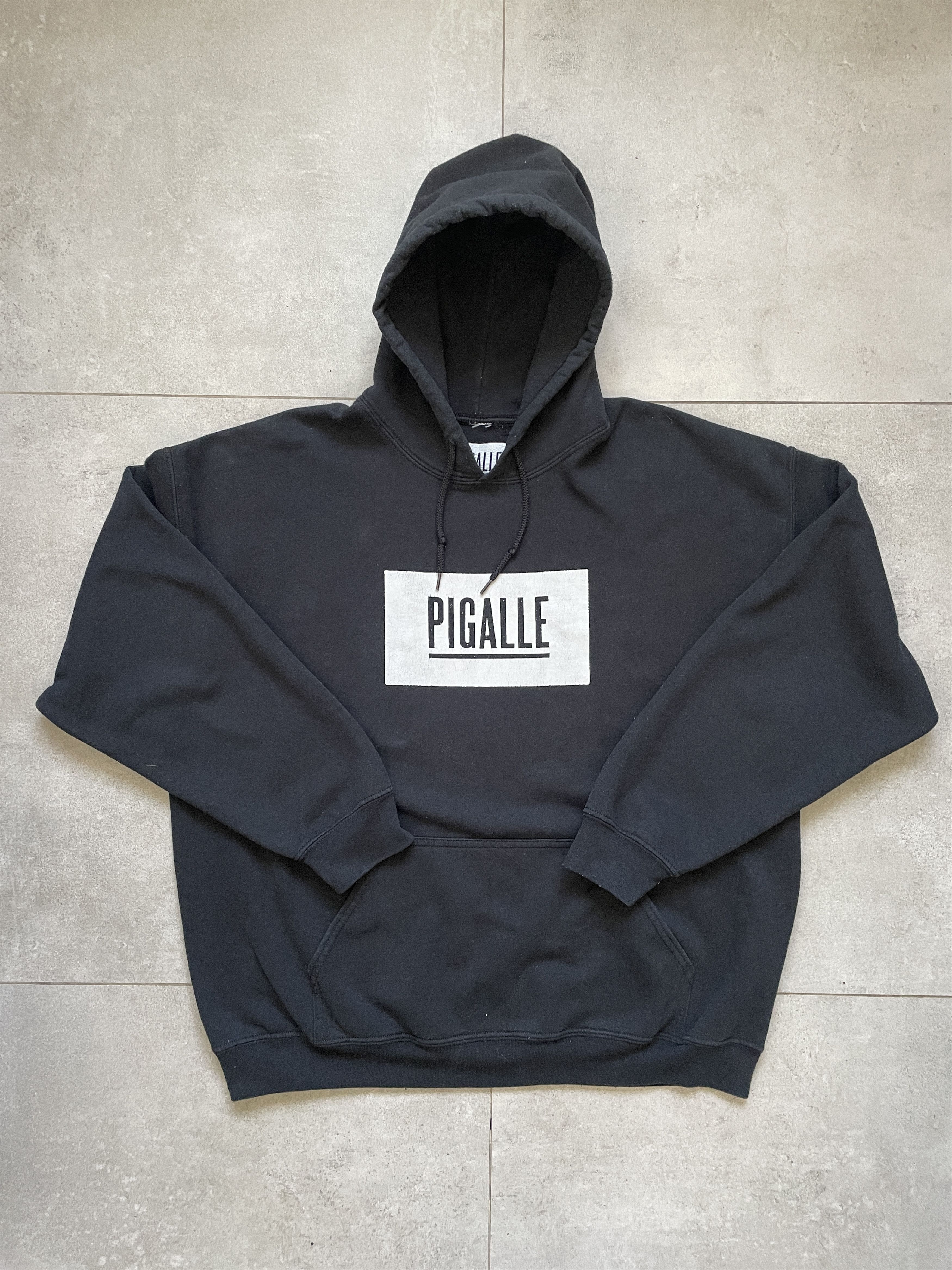 Pigalle Streetwear ASAP ROCKY PIGALLE BOX LOGO BLACK BOXY HOODIE Grailed