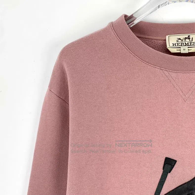 Hermes Hermes Pink Mechanical Horse and Leather Cotton Round Neck Size M / US 6-8 / IT 42-44 - 3 Thumbnail