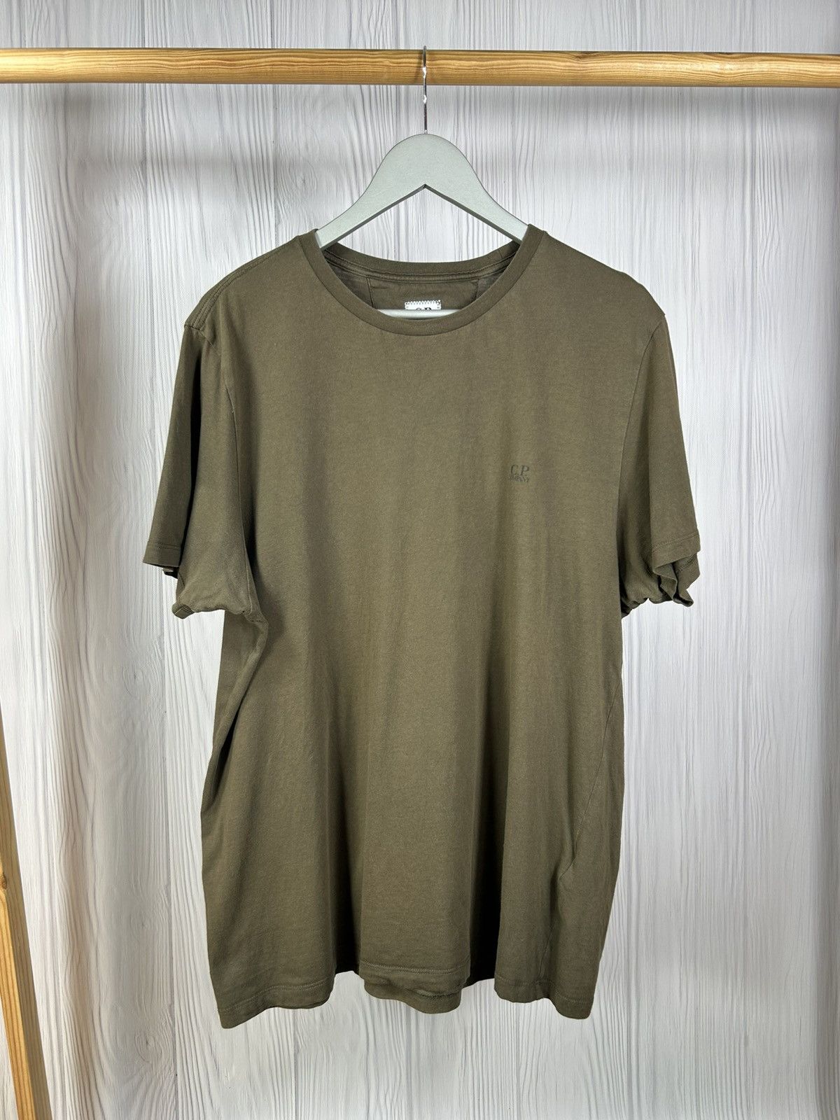 C.P. Company C.P. Company Logo Green Olive T-Shirt Size XL Size US XL / EU 56 / 4 - 1 Thumbnail