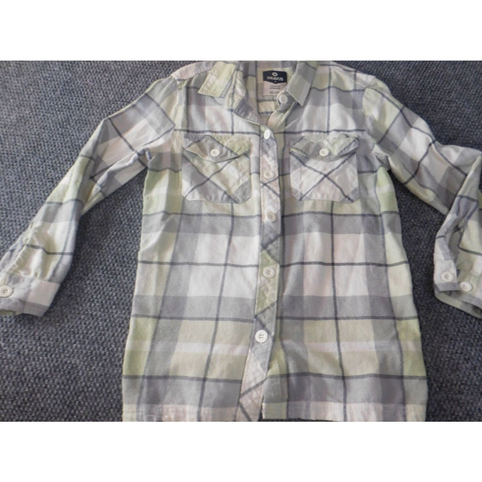 Vintage Dravus Shirt Men's Small Green Plaid Flannel Button-Down Long Sleeve Cotton Size US S / EU 44-46 / 1 - 3 Thumbnail
