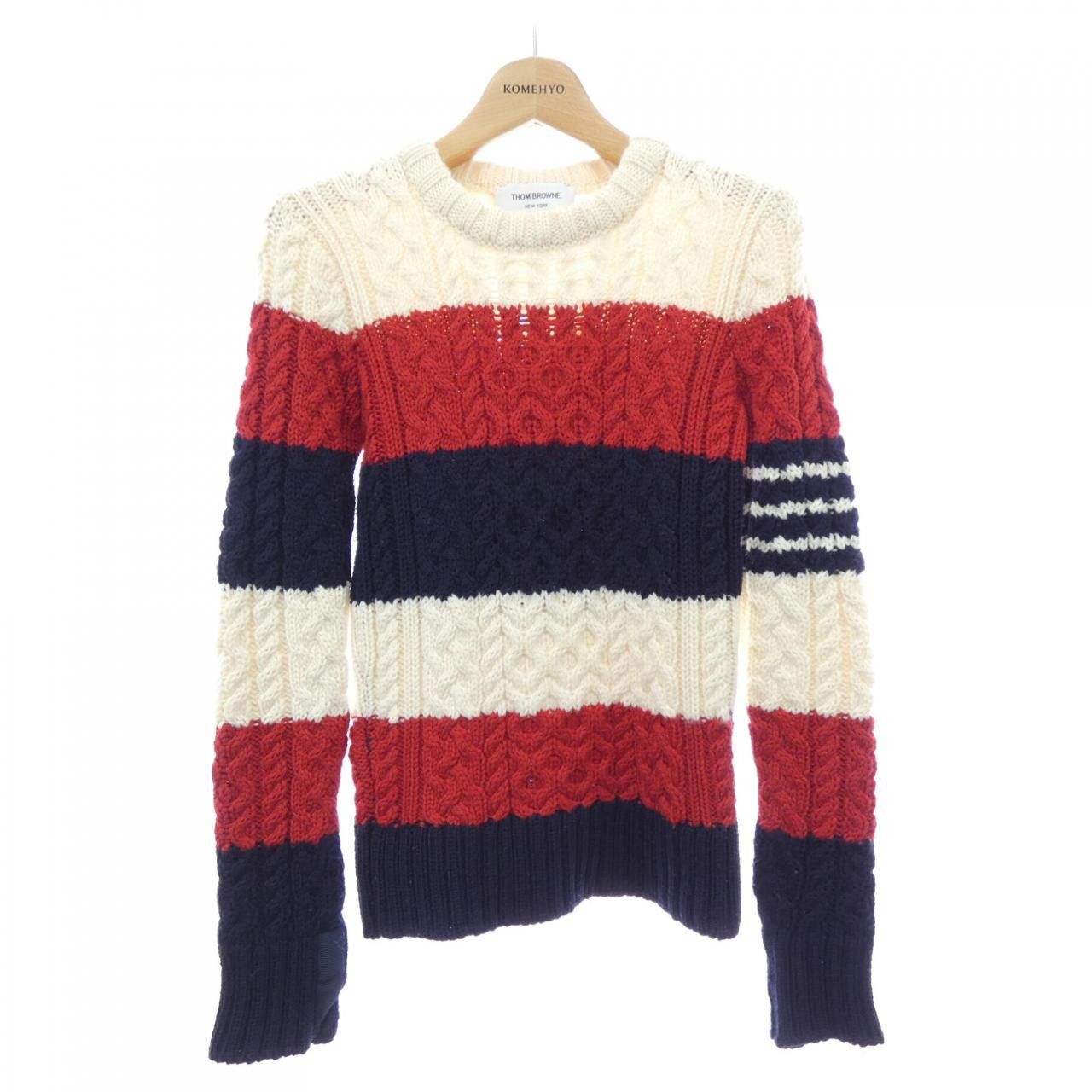 Thom Browne Thom Browne Thom Browne Wool Knit Textile Tops FKA020A00012 DUTY FREE for USA Size ONE SIZE - 1 Thumbnail