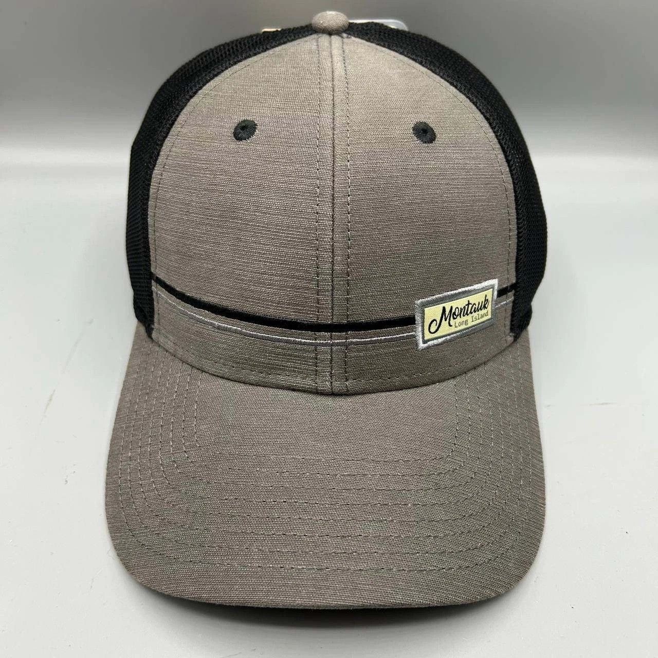 The Game Montauk Long Island Trucker Hat Men Gray Black Strap Back Size ONE SIZE - 1 Thumbnail