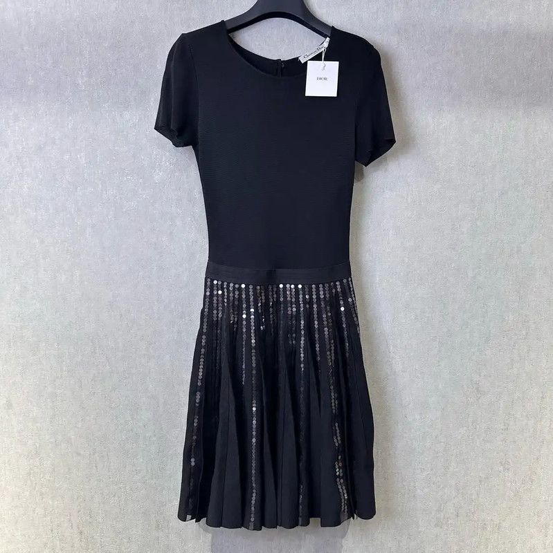 Dior Dior Black Short Sleeve Dress for Women 0089 Size S / US 4 / IT 40 - 1 Thumbnail