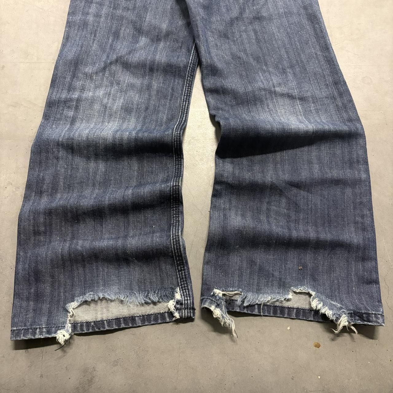 Vintage Y2K Flared Baggy Dark Wash True Religion Style Denim Jeans Size US 38 / EU 54 - 5 Thumbnail