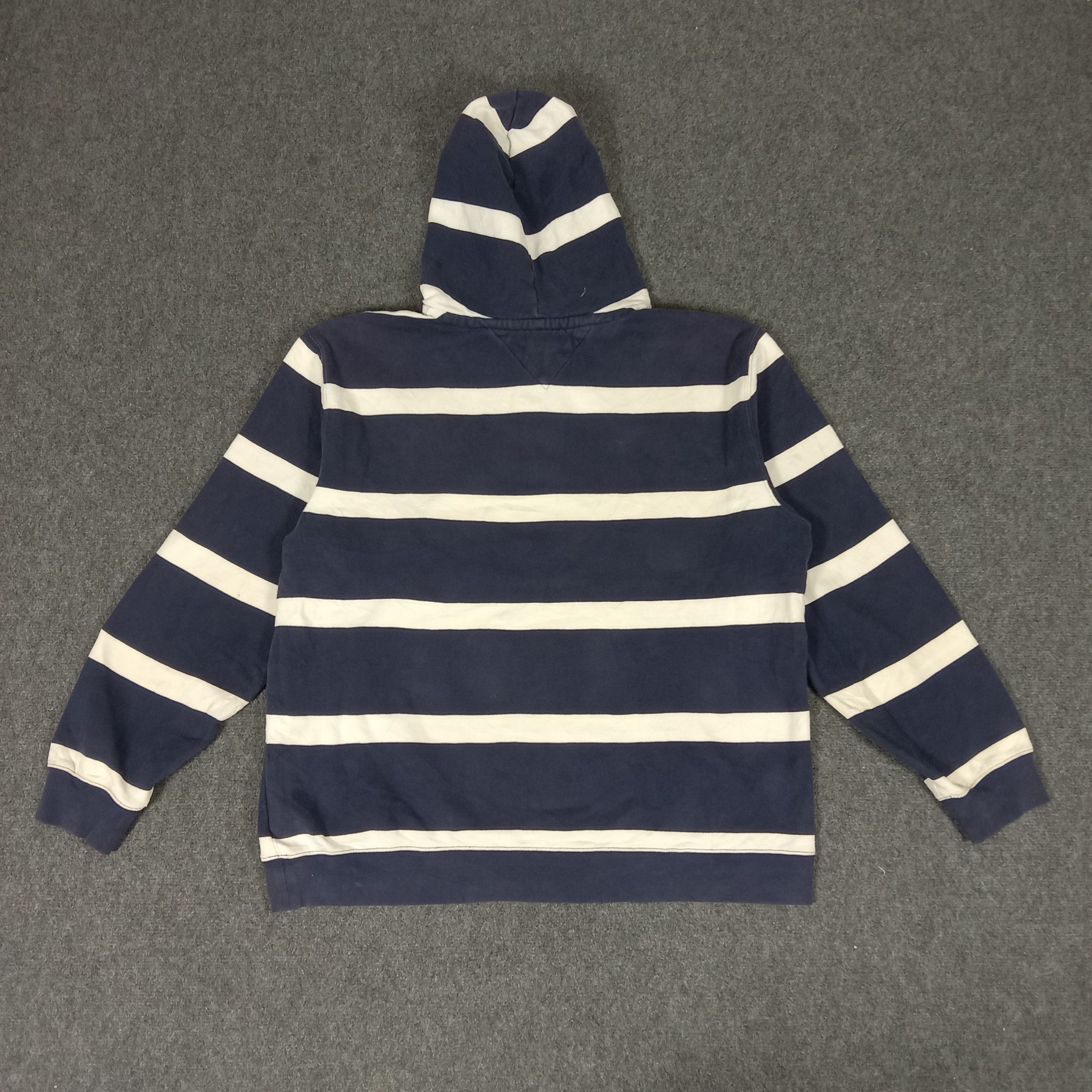 Tommy Hilfiger × Vintage Tommy Hilfiger American Streetwear Stripes Hoodies Size US XL / EU 56 / 4 - 5 Thumbnail