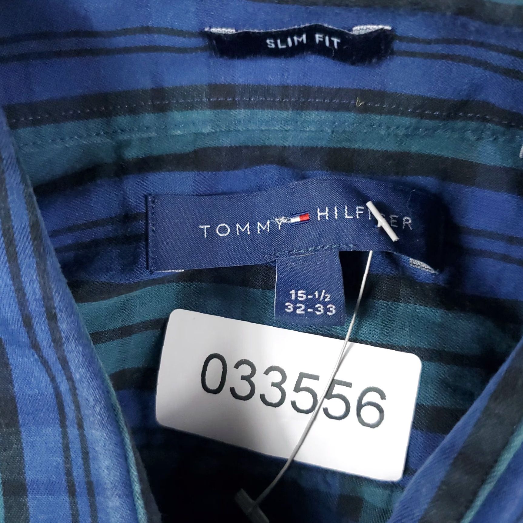 Tommy Hilfiger Tommy Hilfiger Shirt Mens 15.5 Blue Plaid Dress Button Up Long Sleeve Size 40R - 6 Thumbnail