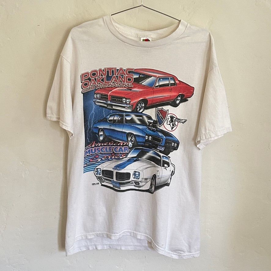 Vintage Vintage 1996 Pontiac Oakland Club American Muscle Car Tee Size US L / EU 52-54 / 3 - 8 Thumbnail