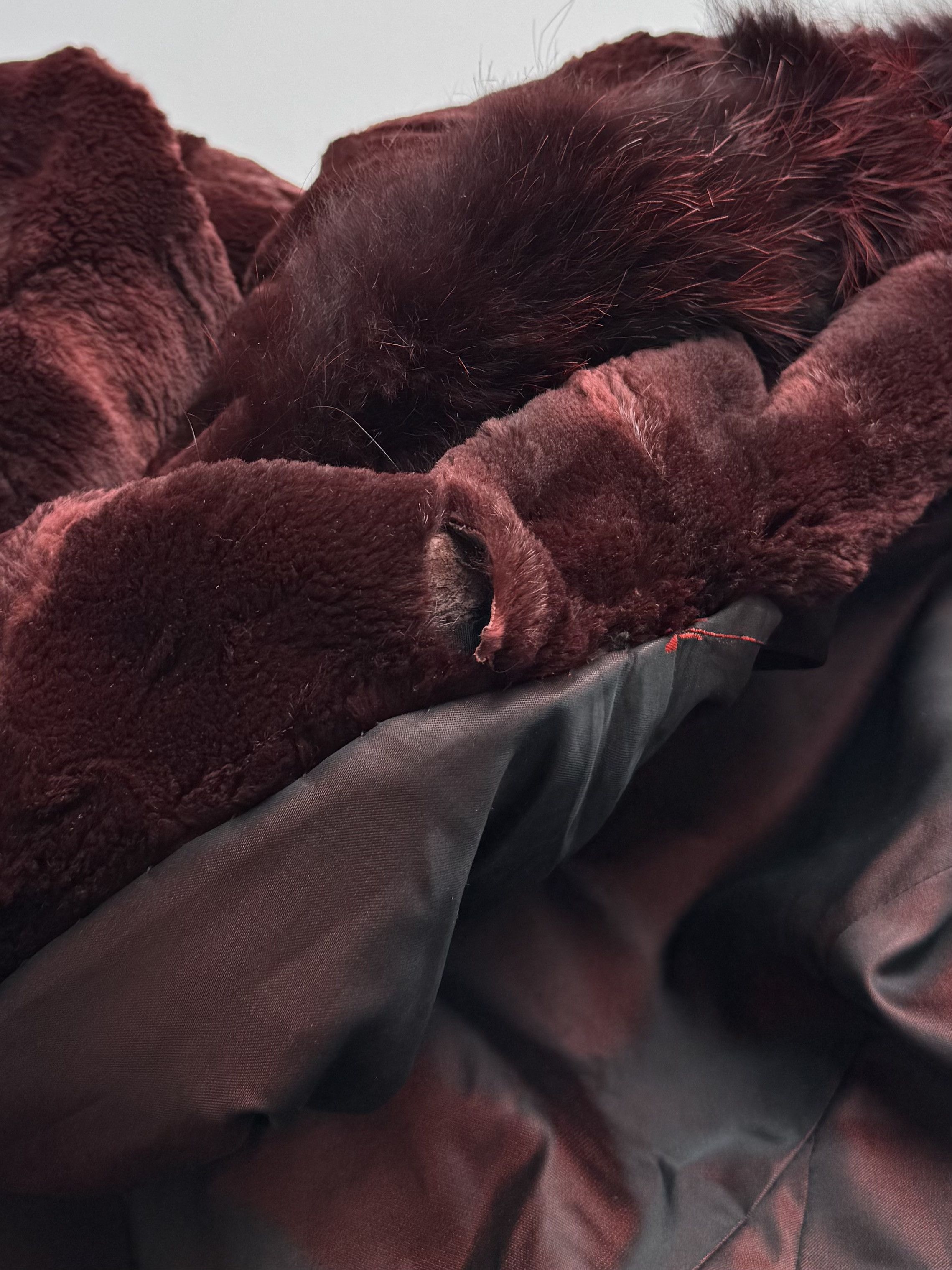 Vintage Vintage Real Fur Coat With Hood B8(V414)E2 Size M / US 6-8 / IT 42-44 - 17 Thumbnail