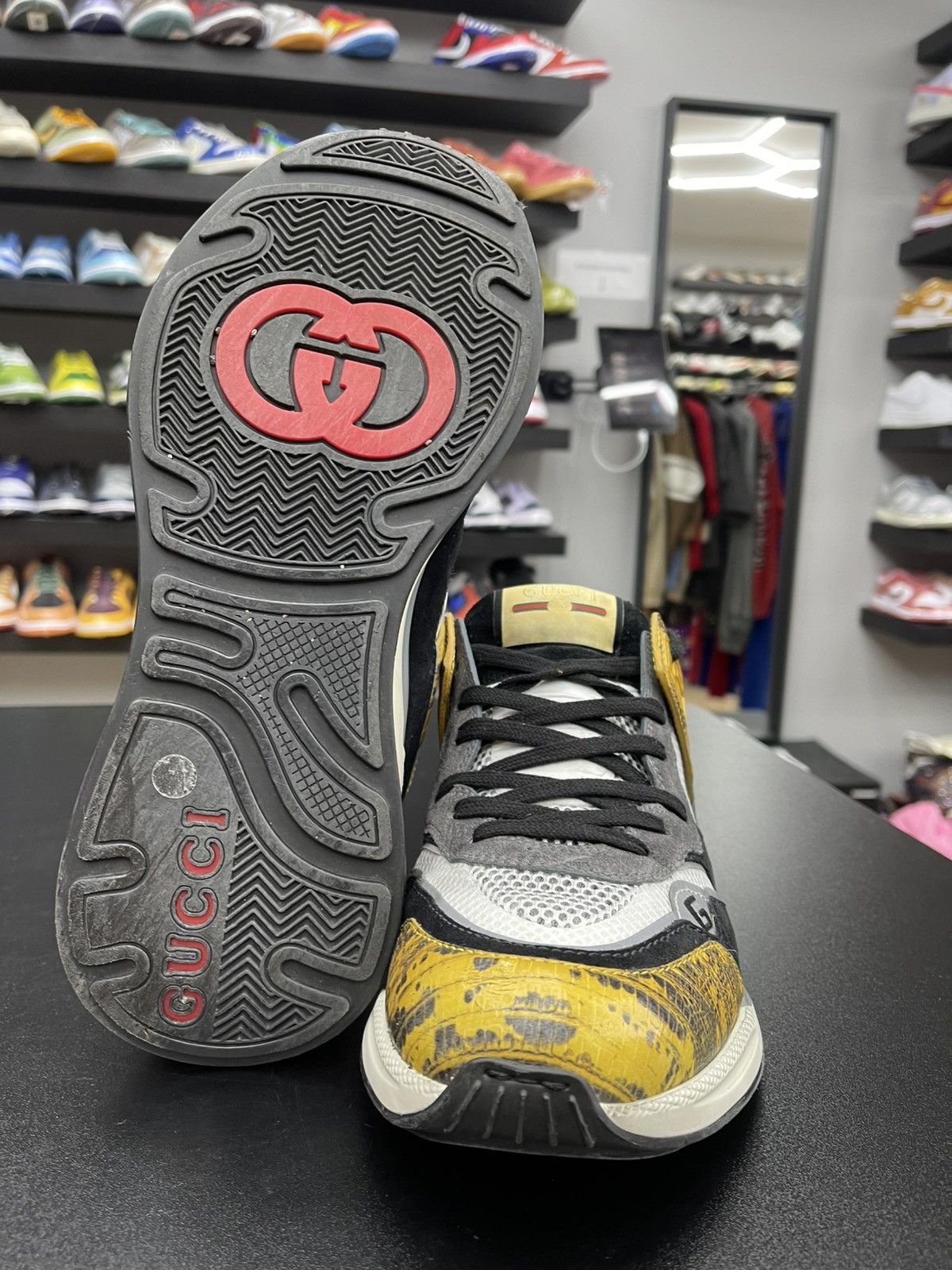 Gucci Size 8.5US/8G - Gucci Ultrapace Yellow Tejus Printed Size US 8.5 / EU 41-42 - 10 Thumbnail