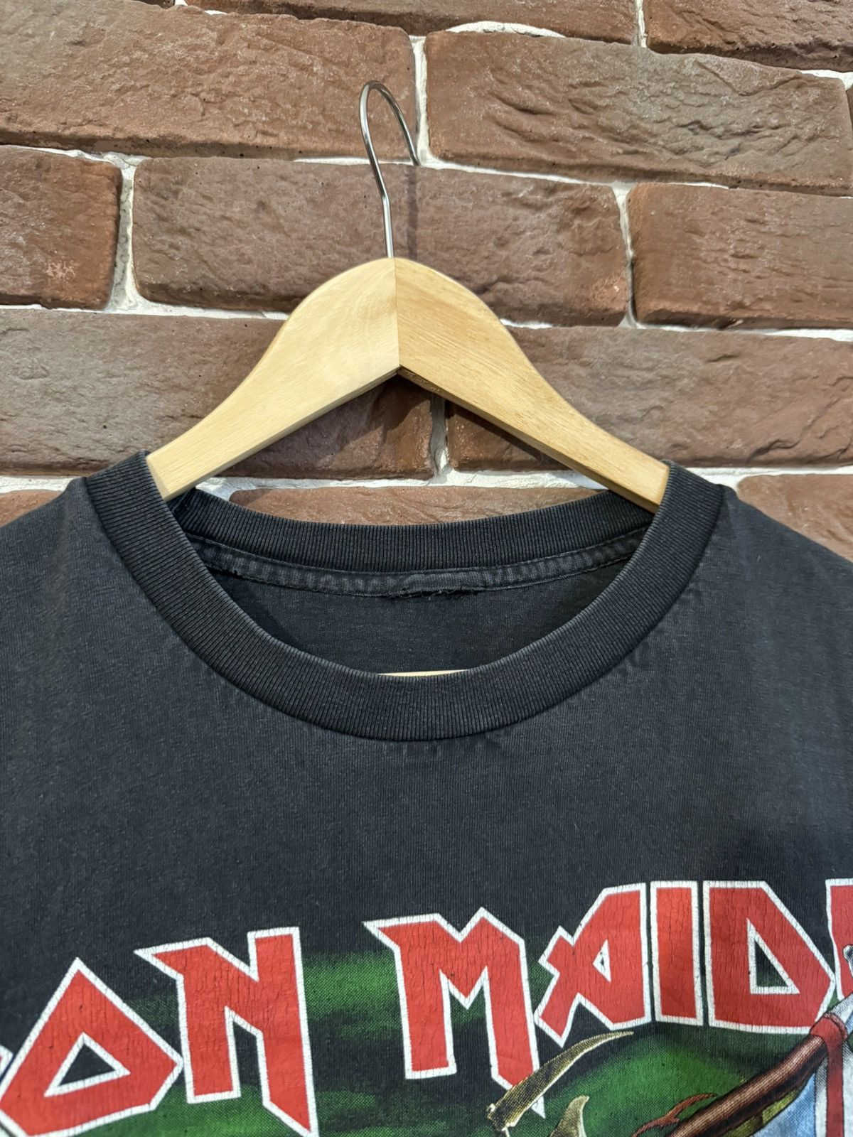 Band Tees Vintage 90s Iron Maiden Trooper Heavy Metal Band Tee Tour Size US L / EU 52-54 / 3 - 6 Thumbnail
