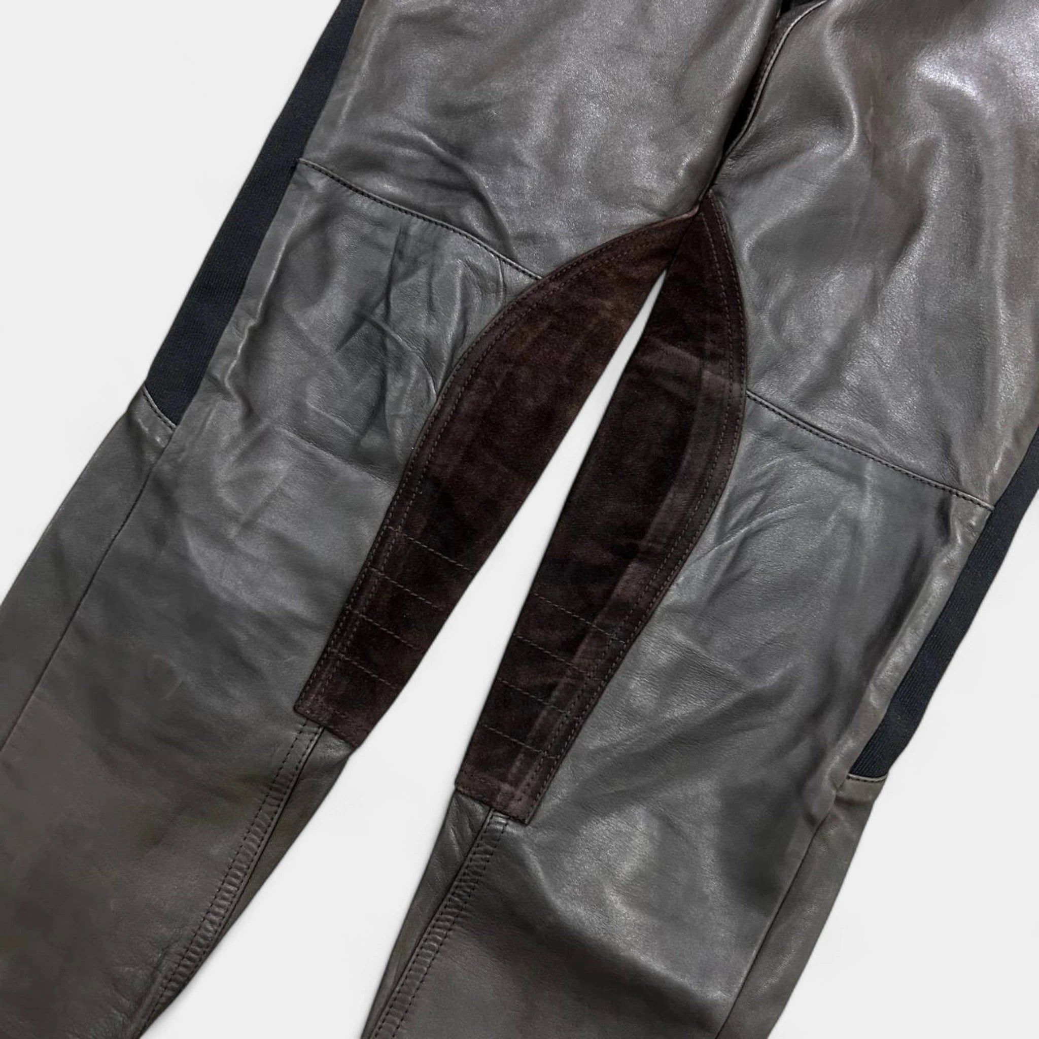 Prada 2000s Prada Brown Motorcycle Leather Pants Size US 30 / EU 46 - 3 Thumbnail