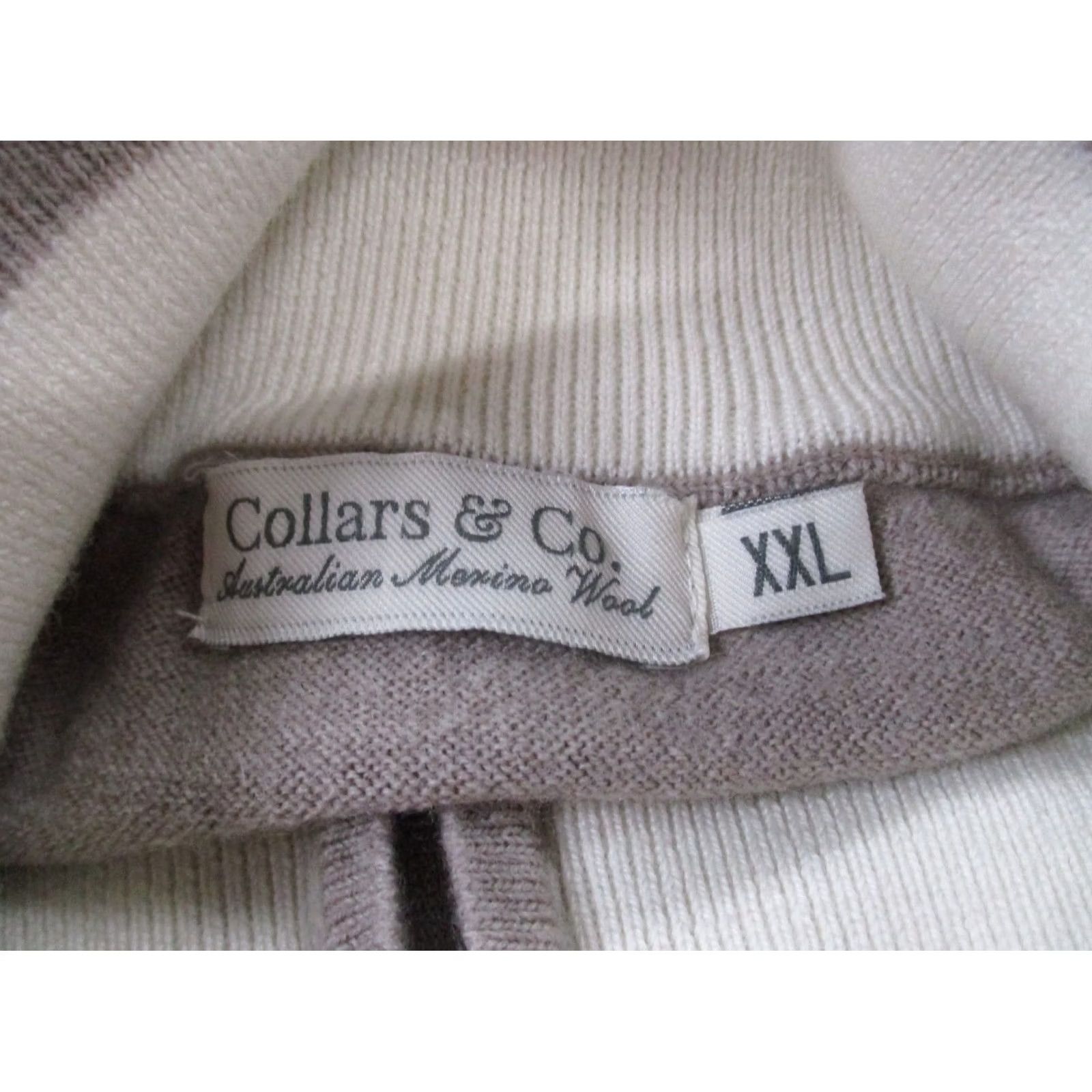 CO Collars & Co Jacket Mens 2XL Beige Wool Zip 1/4 Zip Windbreaker Casual Size US XXL / EU 58 / 5 - 6 Thumbnail