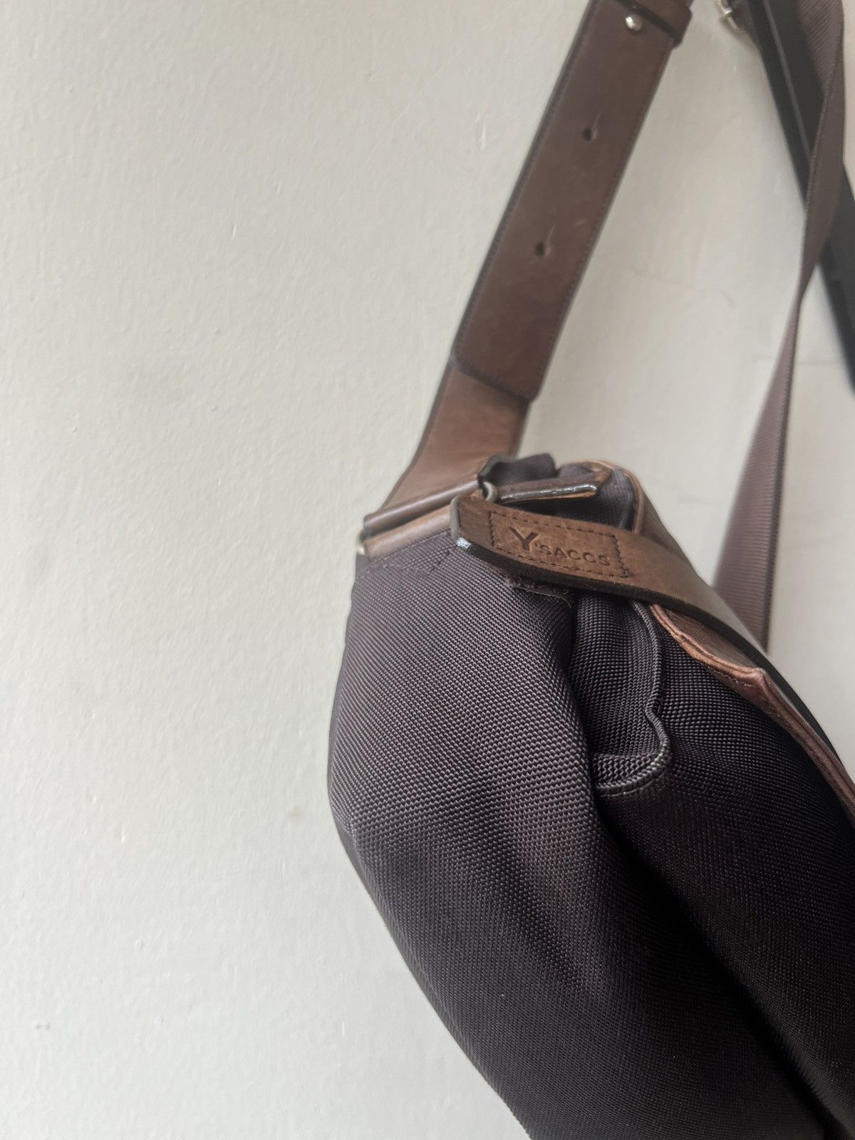 Yohji Yamamoto 2000s Yohji Yamamoto Y’saccs Hybrid Leather Sling Bag Size ONE SIZE - 21 Thumbnail