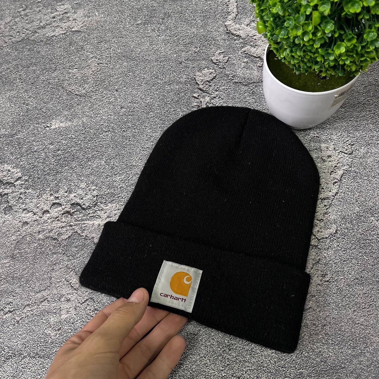 Carhartt Vintage Carhartt Knit Hat Black 90s OneSize Fits All Size ONE SIZE - 3 Thumbnail